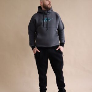 Теплий спортивний костюм з худі. “Classic Basic” Gray .