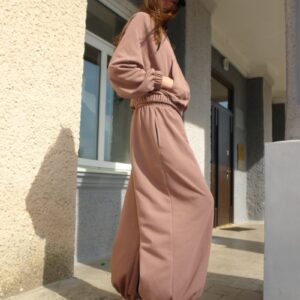 Палаццо. Широкі трикотажні штани в стилі Бохо. Мокко