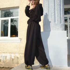 Палаццо. Широкі трикотажні штани в стилі Бохо. Чорний